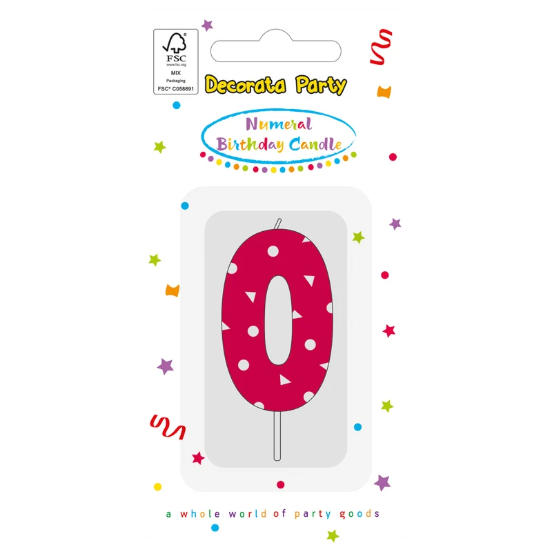 0 Jahr Kerze Rosa