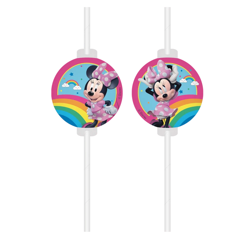 Minnie Maus Strohhalme 4 Stk