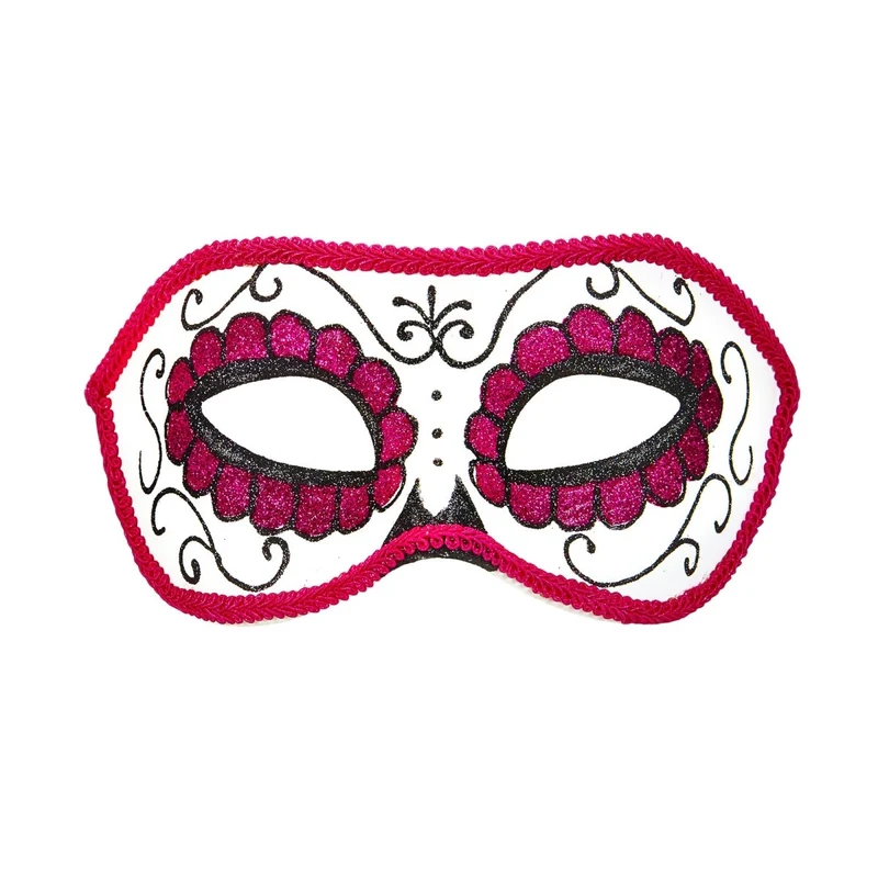 Dia De Los Muertos Augenmaske Rosa