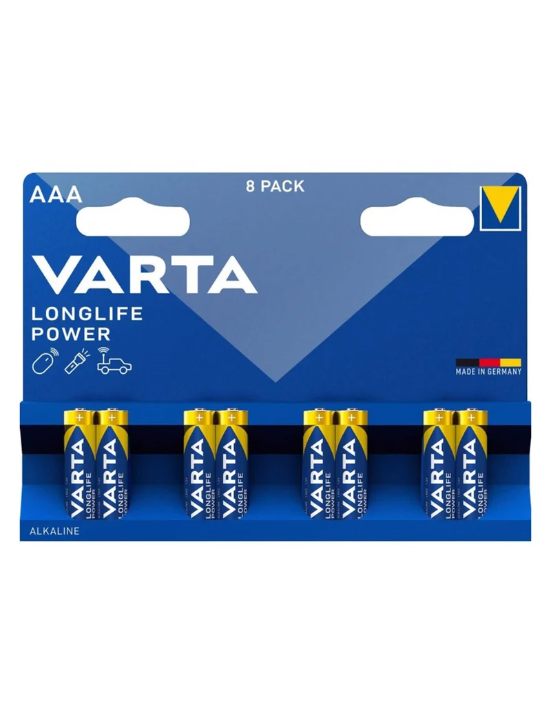 8 Batterien LONGLIFE POWER LR03/AAA