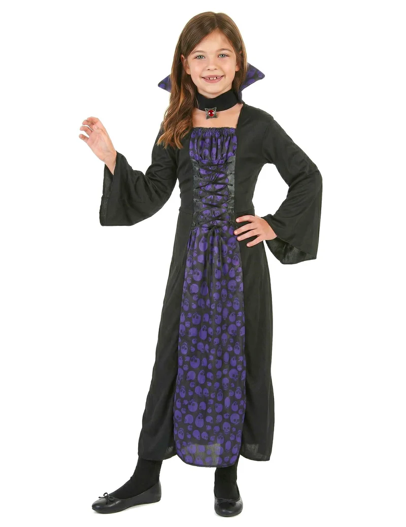 Vampirkostüm lila für Mädchen