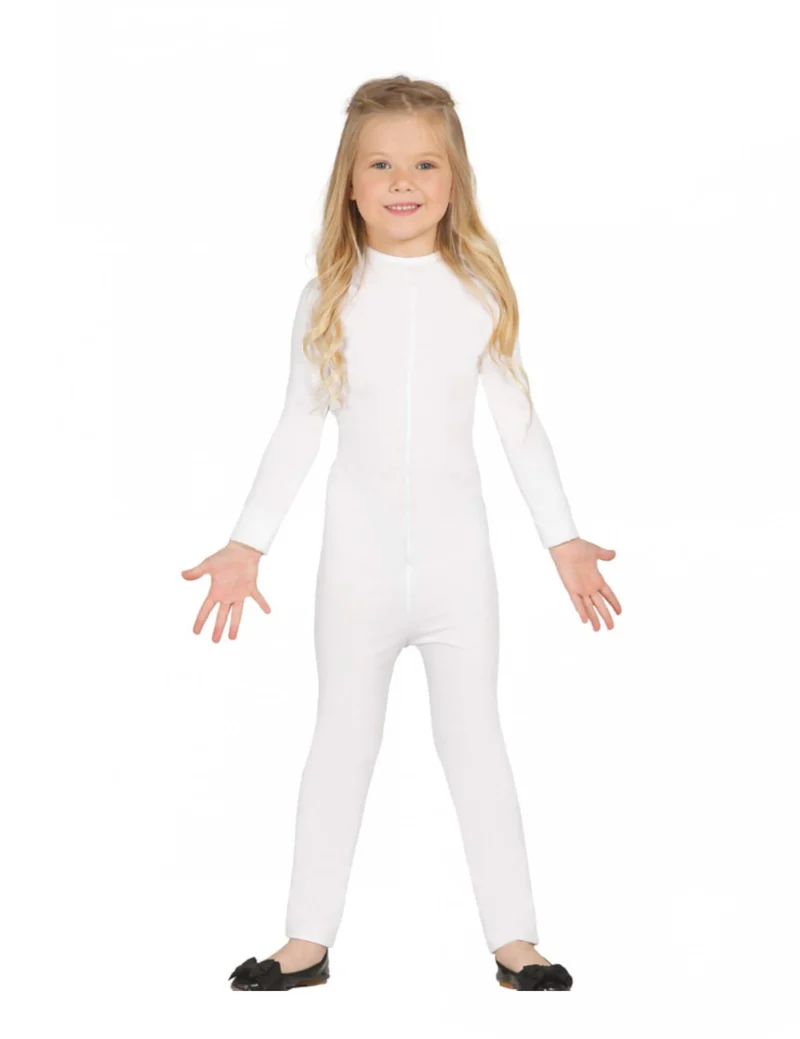 Bodysuit für Kinder Kostüm-Body für Fasching weiss