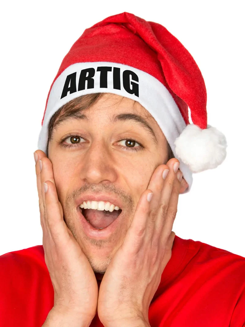 Weihnachtsmütze ARTIG für Erwachsene Weihnachten rot-weiss