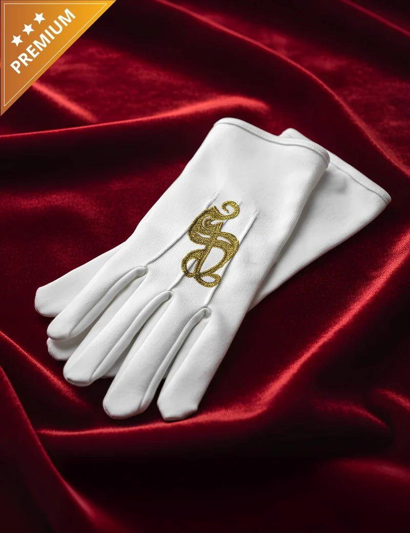 Luxus Nikolaus Handschuhe bestickt für Erwachsene