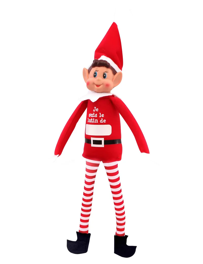 Personalisierbarer frecher Weihnachtself Elfie für Jungen 38 cm