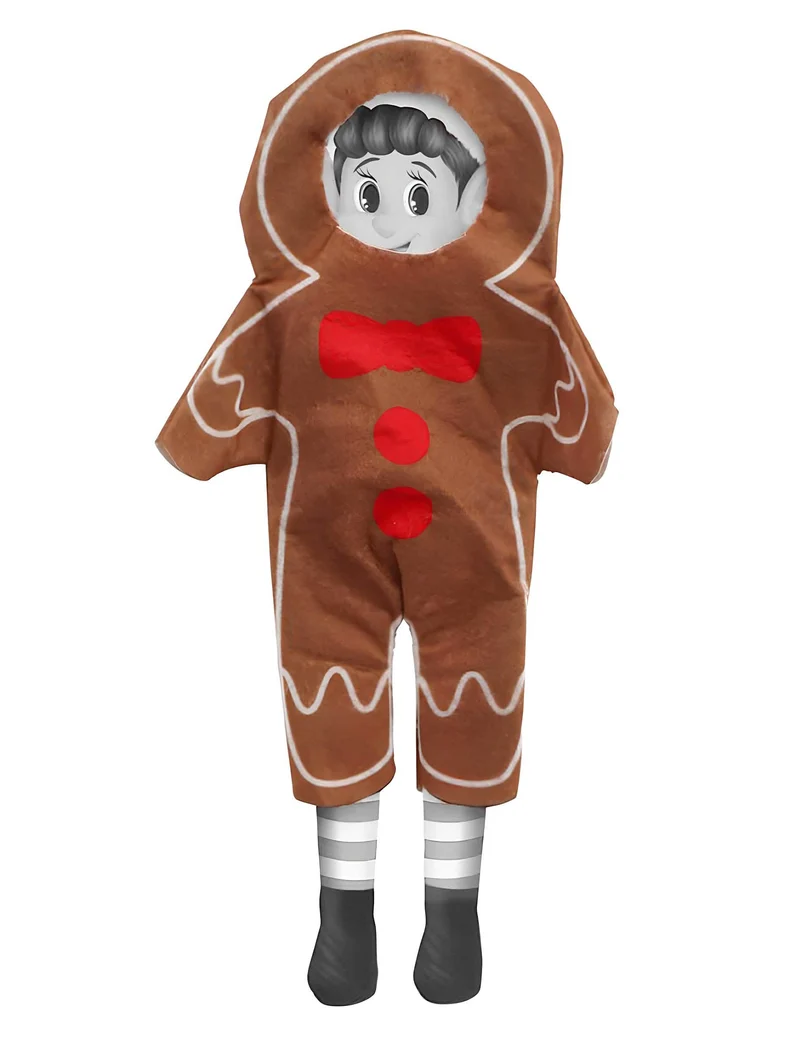 Lebkuchen-Kostüm für Weihnachtswichtel-Puppe