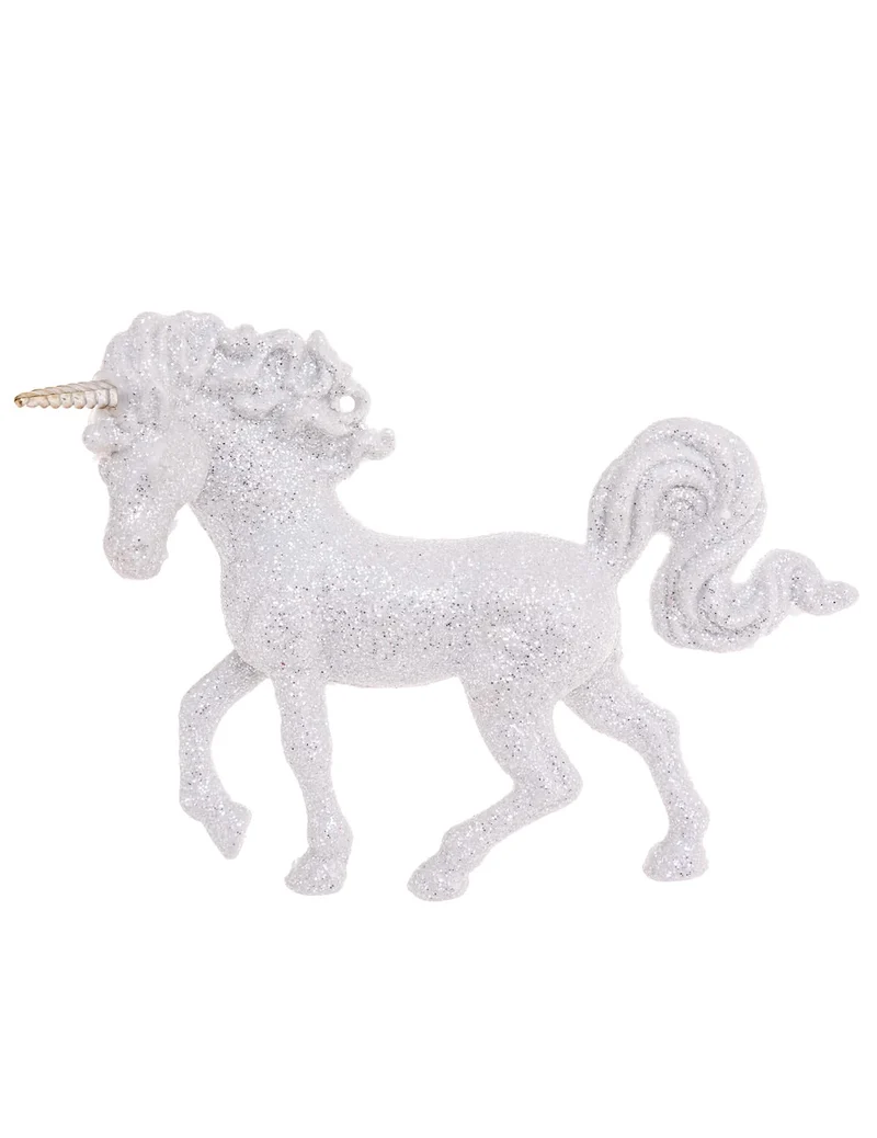Suspension licorne pailletée 14 cm coloris aléatoire