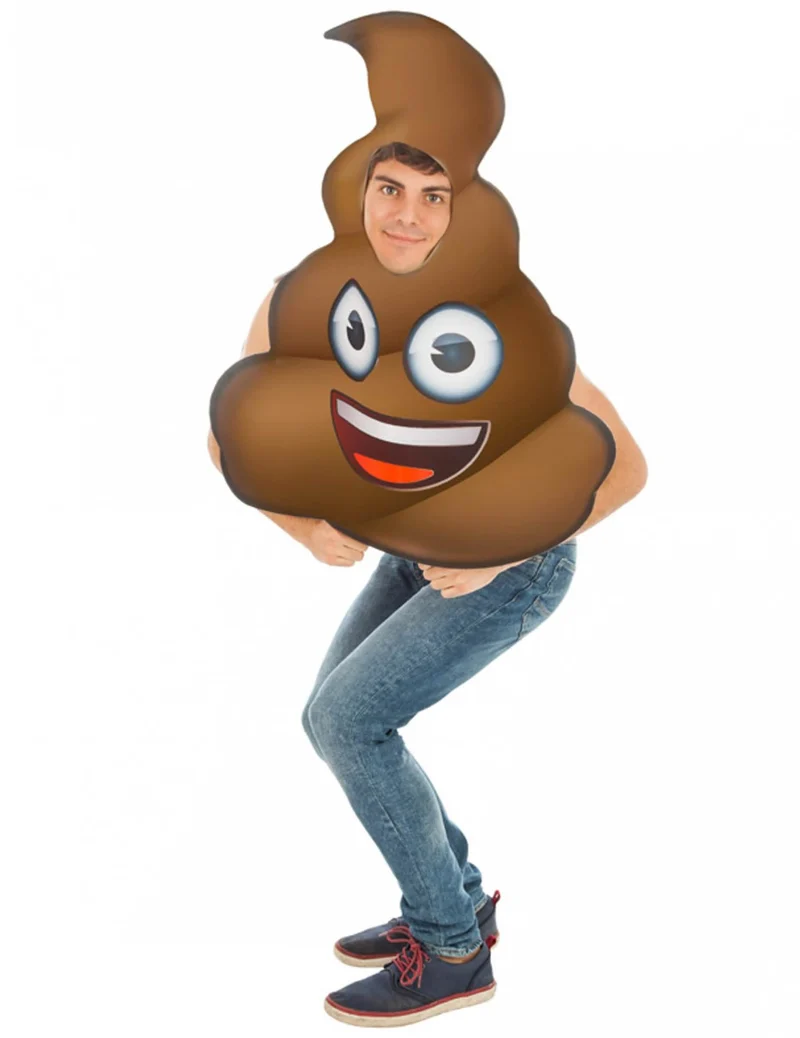 Kothaufen-Emoji™-Unisex Kostüm für Erwachsene braun