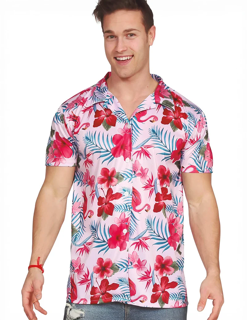 Hawaiihemd Flamingo für Erwachsene