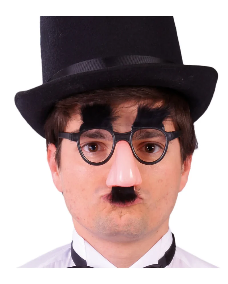 Scherznase mit Augenbrauen und Brille