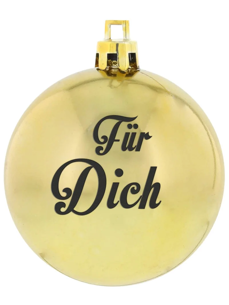 Weihnachtskugel Für Dich gold 7cm