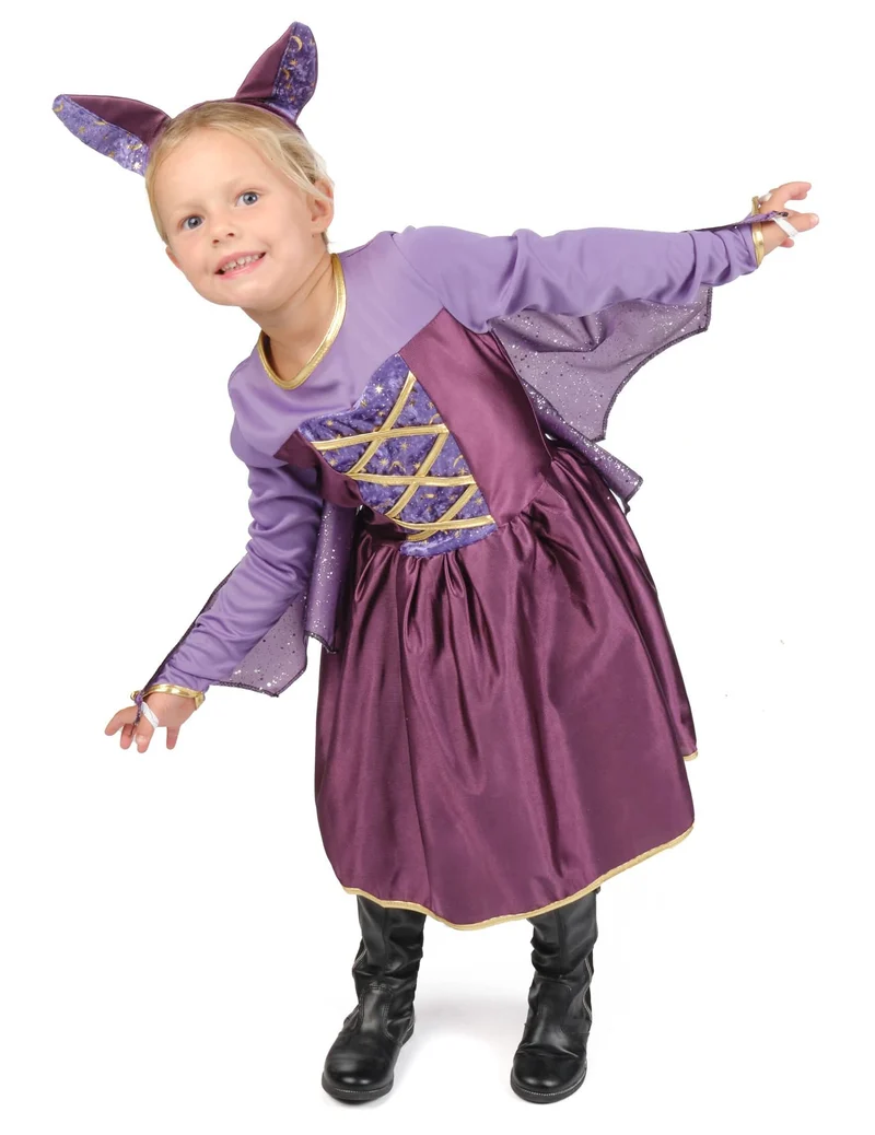Fledermauskostüm für Mädchen Kinderkostüm lila