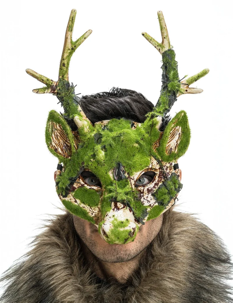 Halbe Hirschmaske mit Schaumeffekt