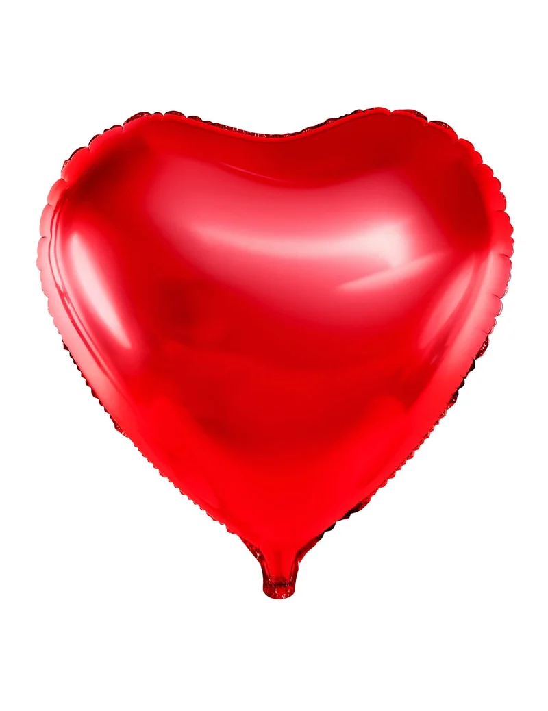 Alu-Luftballon rotes Herz 45 cm