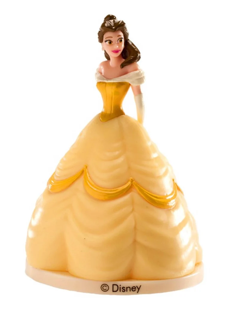 Belle™-Märchenfigur Tortendeko Kindergeburtstag gelb 8cm