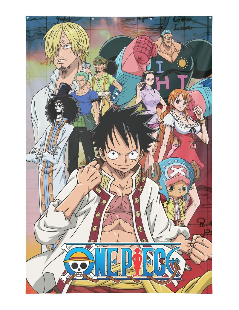 One Piece™ Cake Island Wanddekoration 125×85 cm mit Metallösen