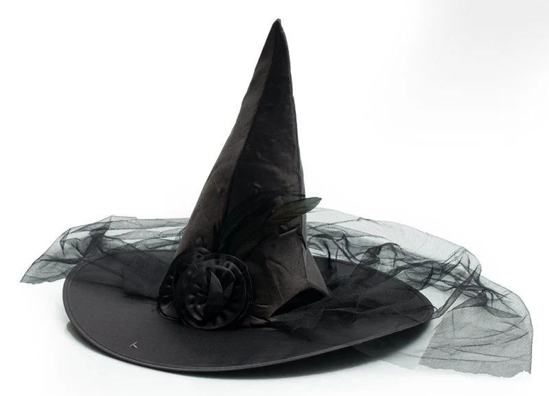 Halloween Hexenhut Schwarze Blume