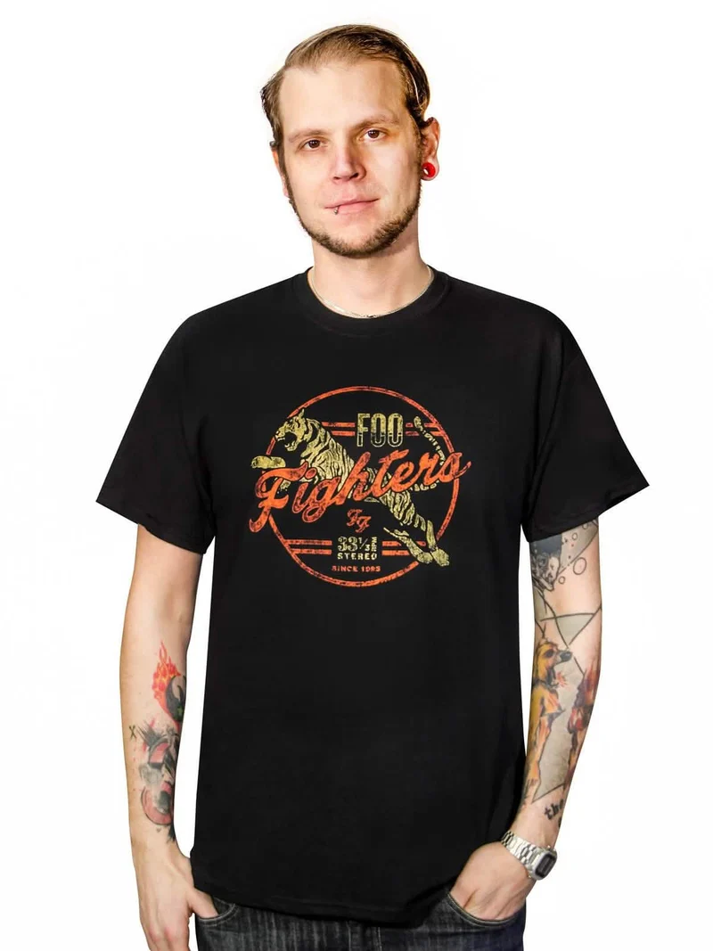 Foo Fighters T-Shirt Tiger Exclusive T-Shirt Schwarz-Rot-Gelb
