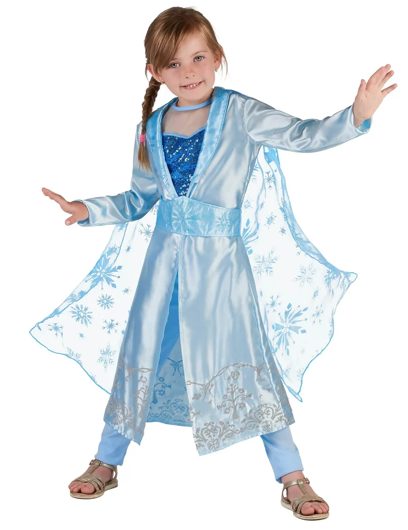 Eis-Prinzessin Mädchenkostüm für Karneval blau