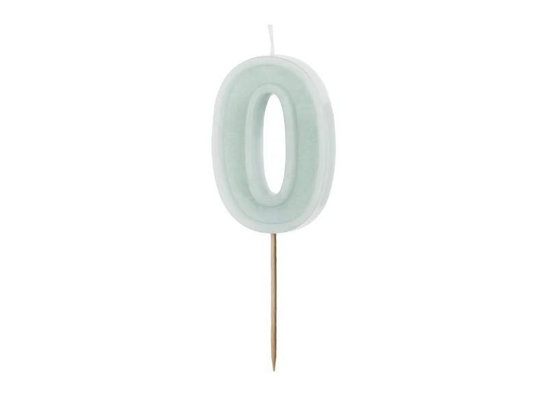 0 Jahr Kerze Licht Grün 10cm