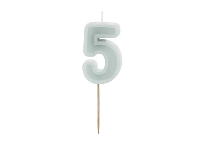 5 Jahre Kerzenlicht Grün 10cm