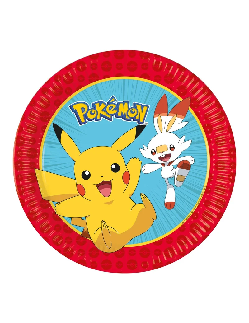 8 Pokémon™ Next Generation Pappteller 23 cm