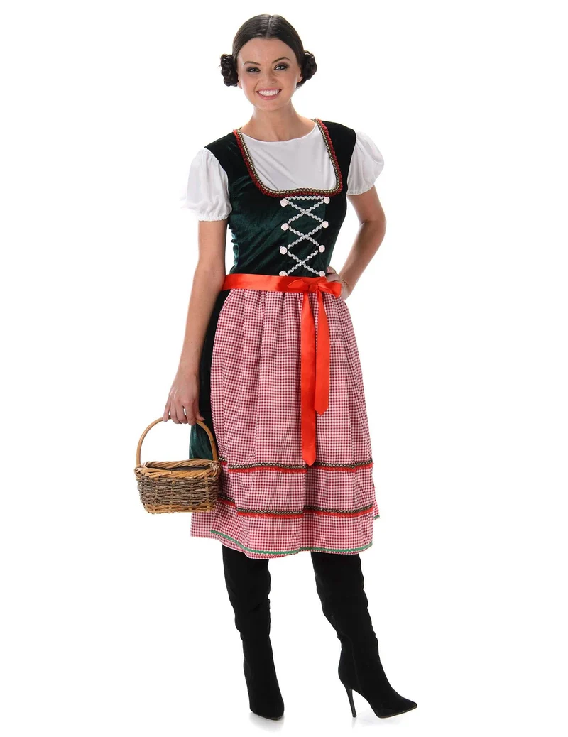 Bayerin-Kostüm langes Kleid Übergröße Damen