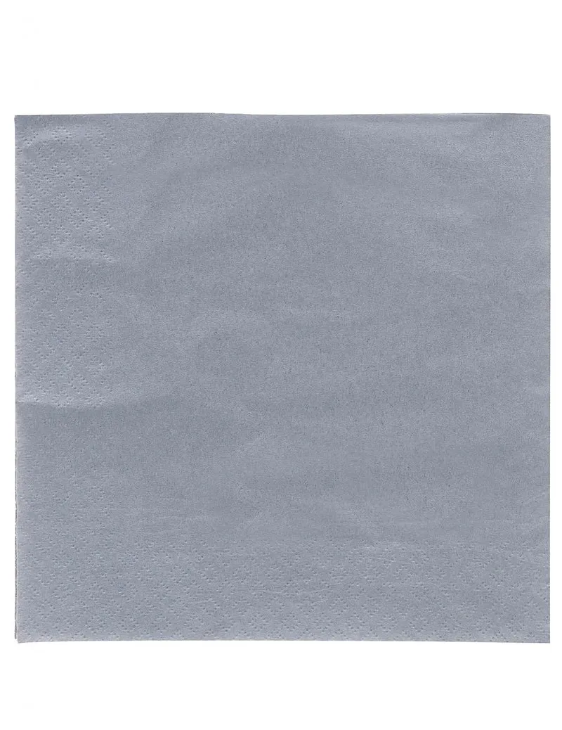 50 graue Papierservietten 38 x 38 cm