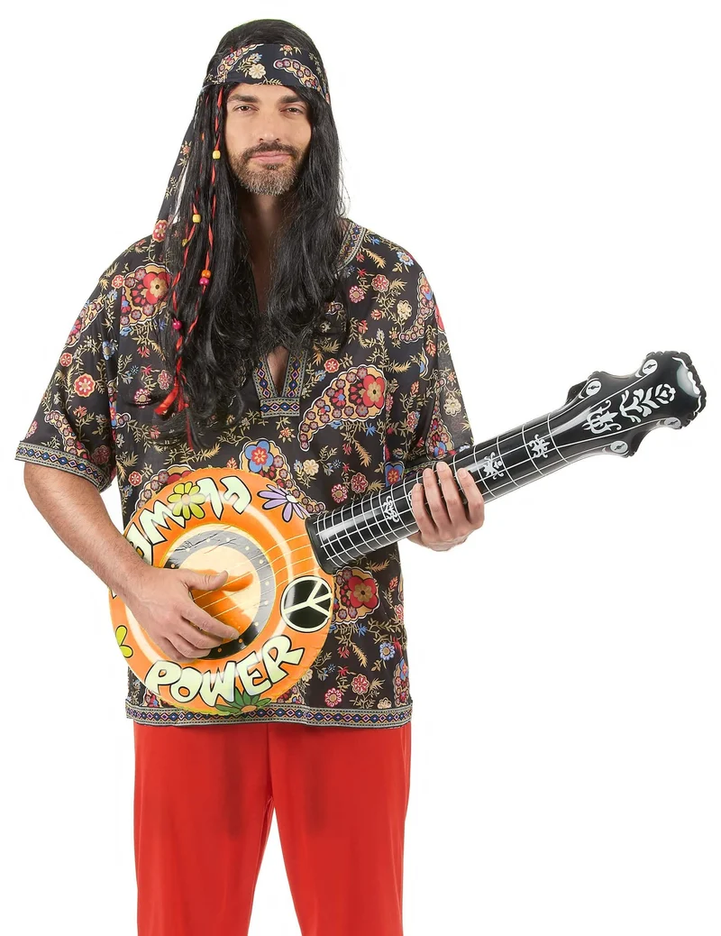 Aufblasbares Hippie Banjo Gitarre