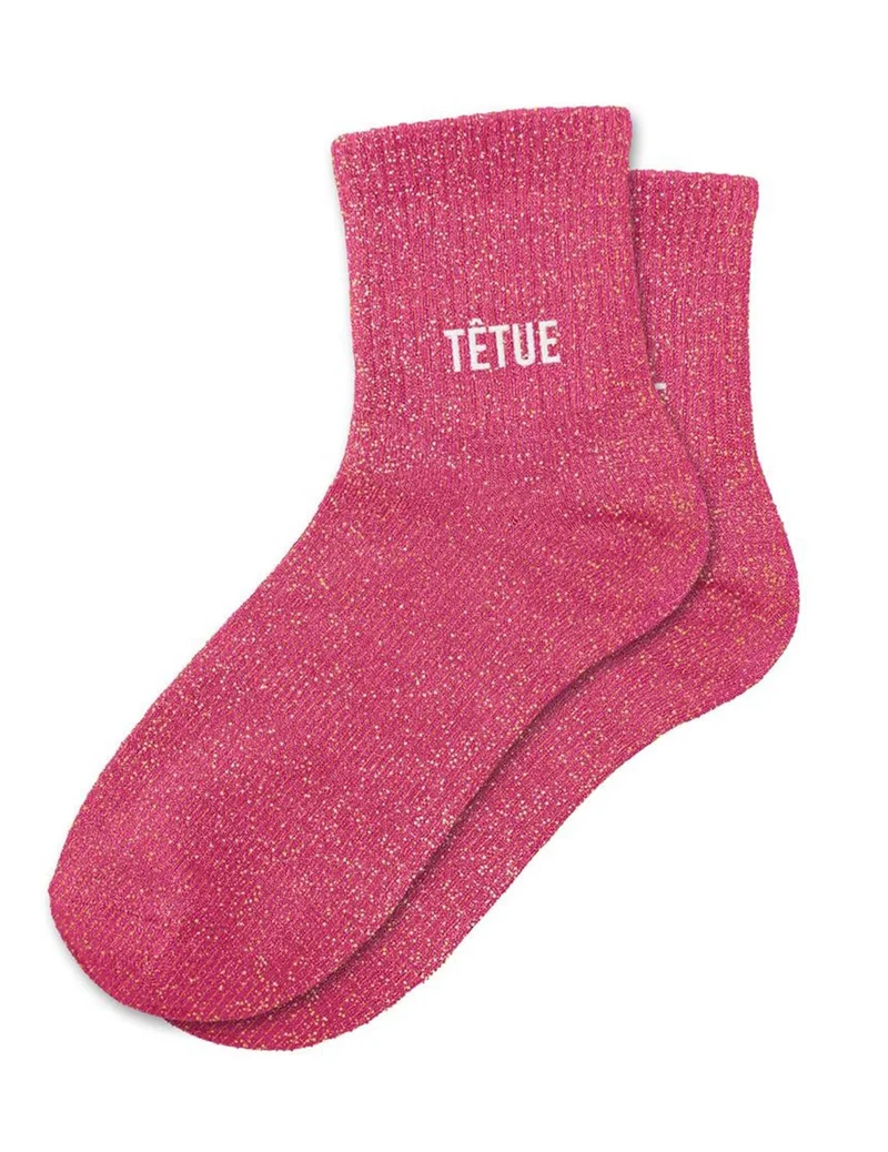 Glitzersocken Dickkopf für Damen