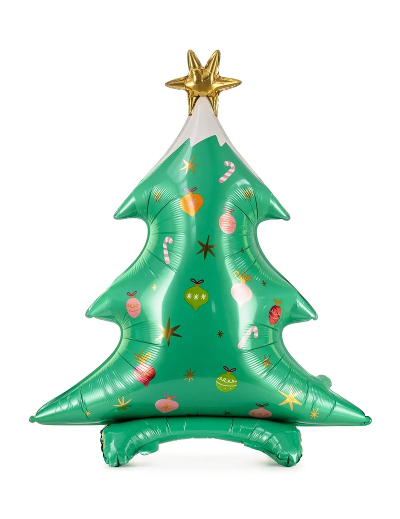 Besinnlicher Weihnachtsbaum-Folienballon Luftballon Aluminium grün 78 x 94 cm