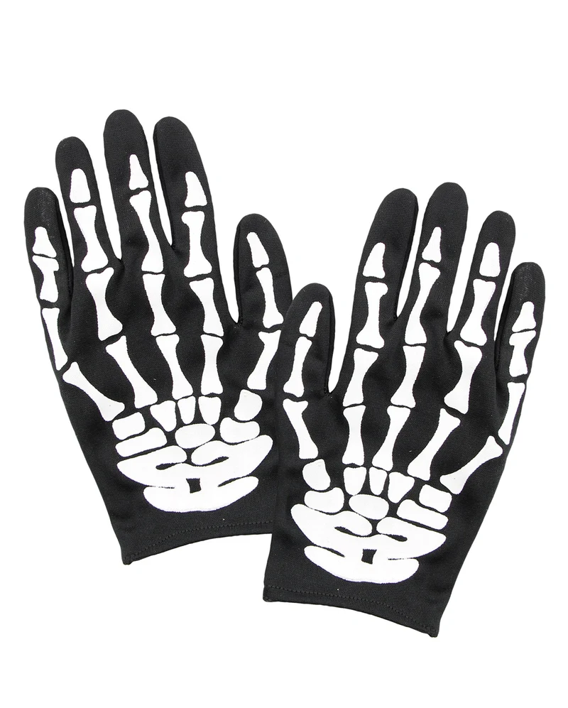 Kostümhandschuhe mit Skeletthand
