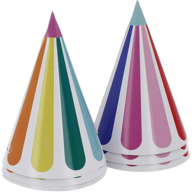 Bunte Partyhüte 16cm 6Stück