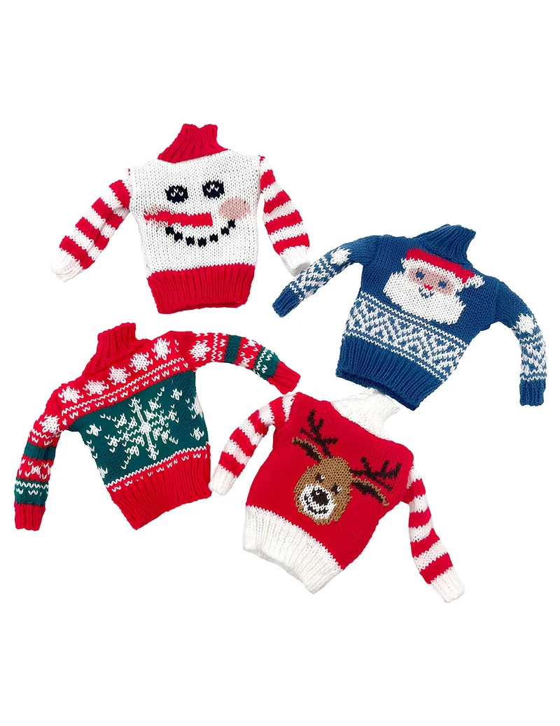 Weihnachtspullover für Wichtel-Puppe (zufällige Auswahl)