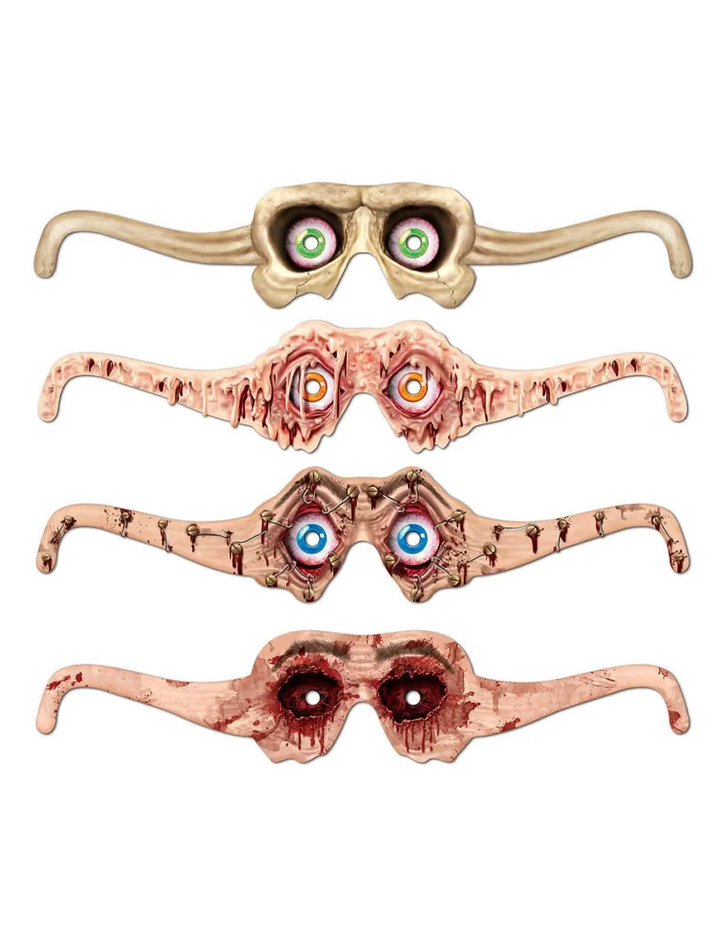 Furchterregende Halloween Monster-Brille bunt