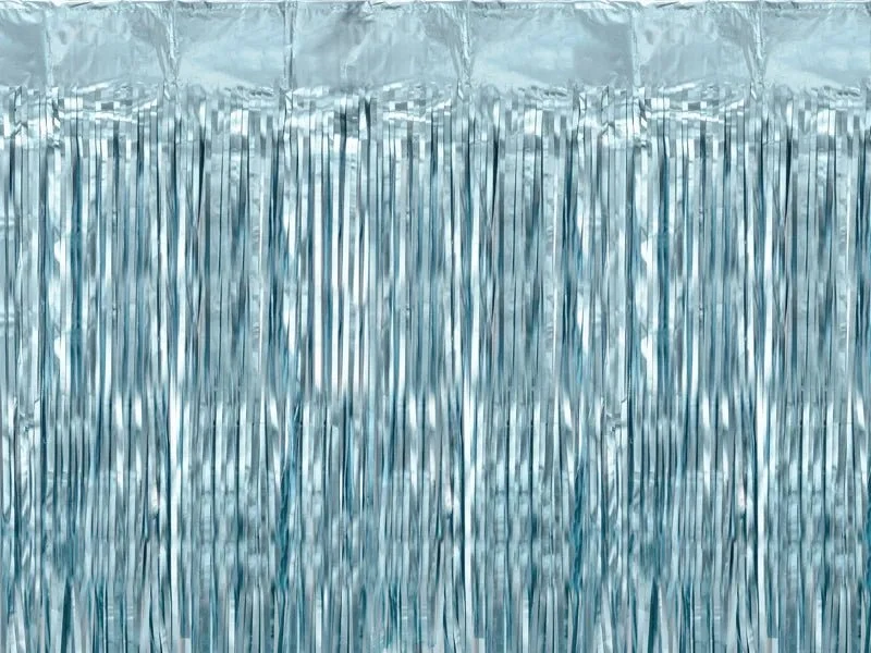Blauer Türvorhang Metallic-Folie 2m