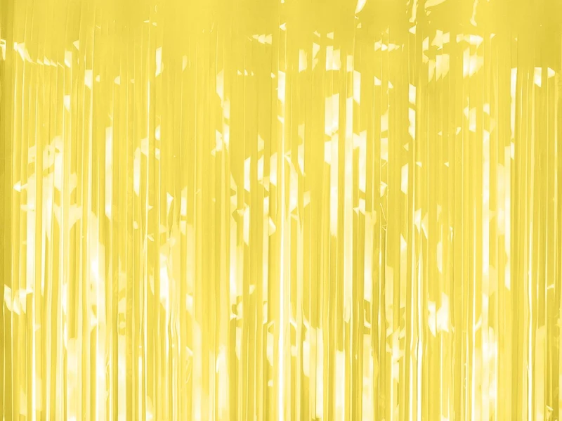 Gelber Türvorhang Metallic-Folie 2m