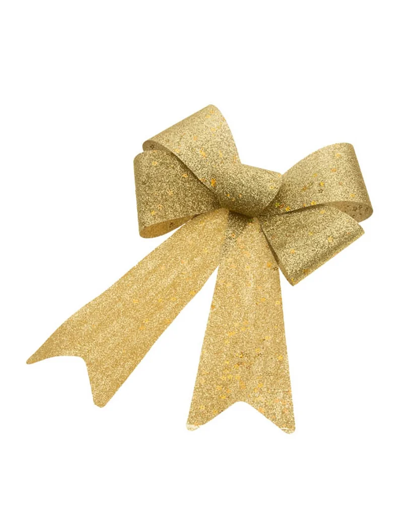 Goldene Pailletten-Schleife 23 x 40 cm