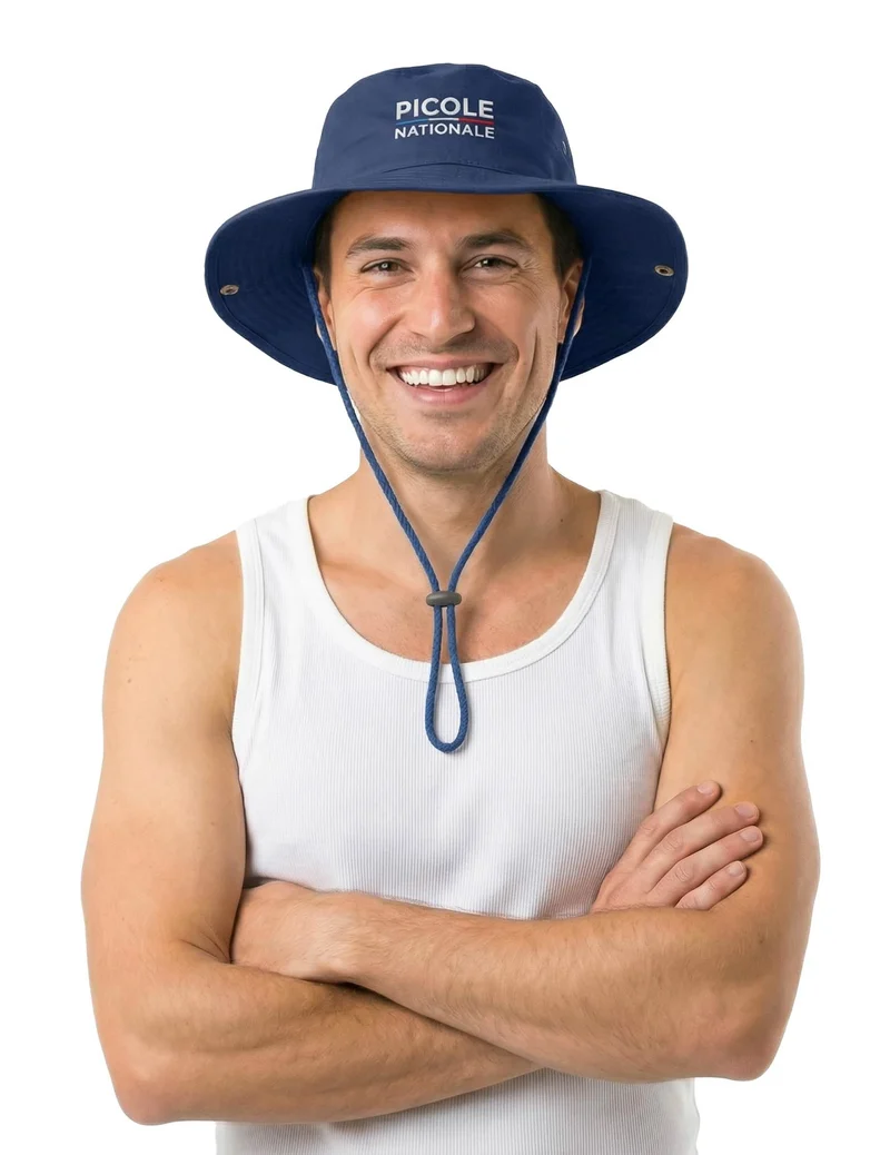 Blauer Hut mit Kordel Picole Nationale