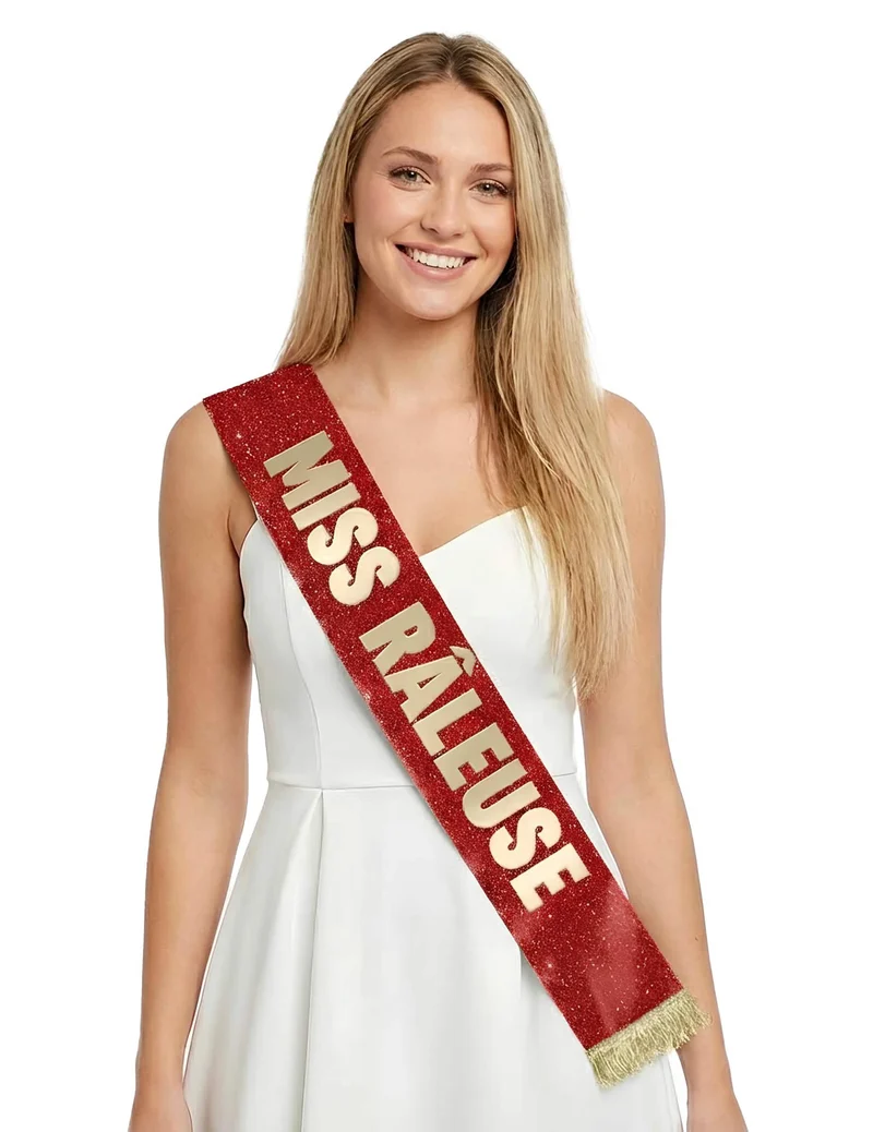 Schärpe Miss Meckerliese mit Pailletten