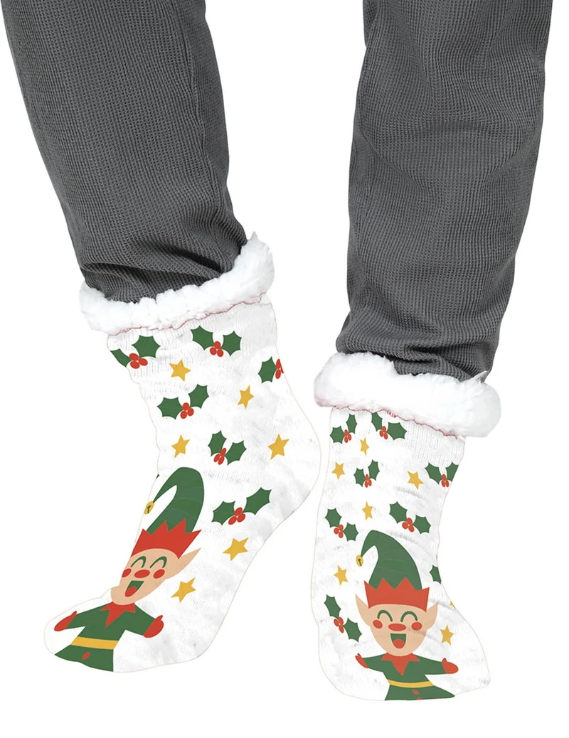 Weihnachts-Elfen Thermosocken für Erwachsene