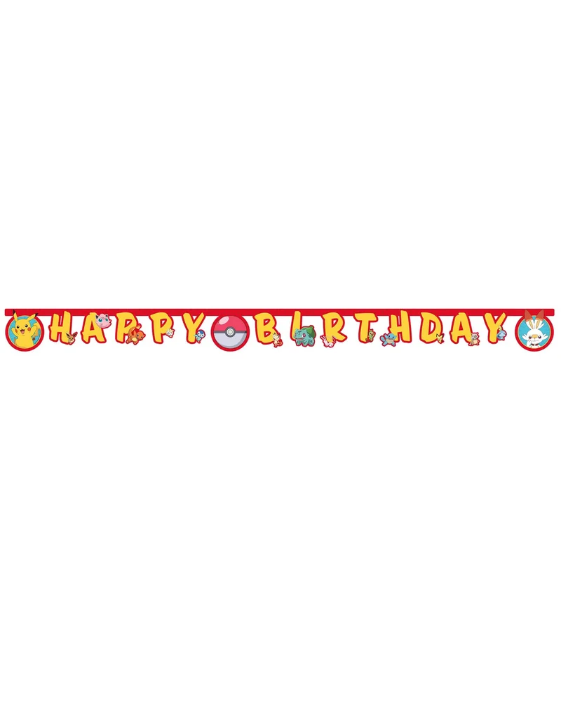 Pokémon™ Next Generation Happy Birthday Girlande