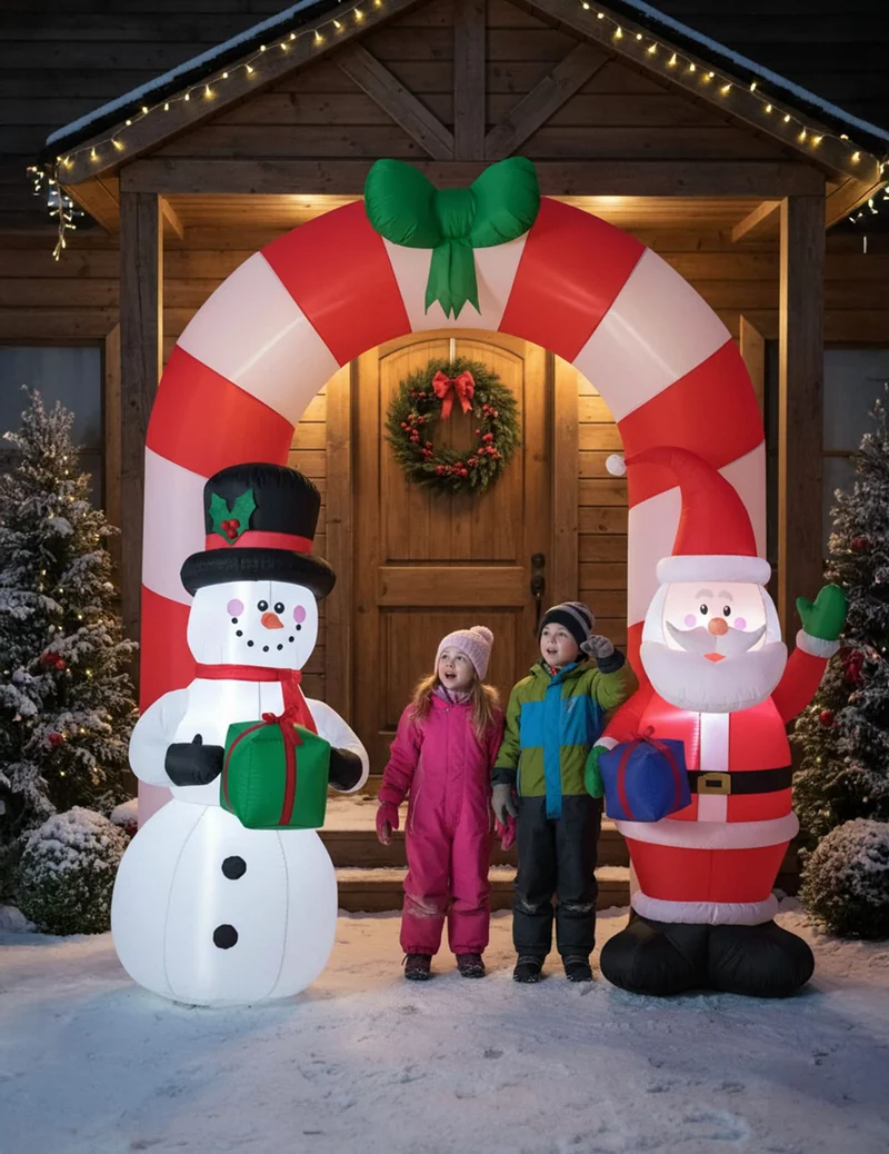 Aufblasbare leuchtende Weihnachts-Bogen-Dekoration 240 cm