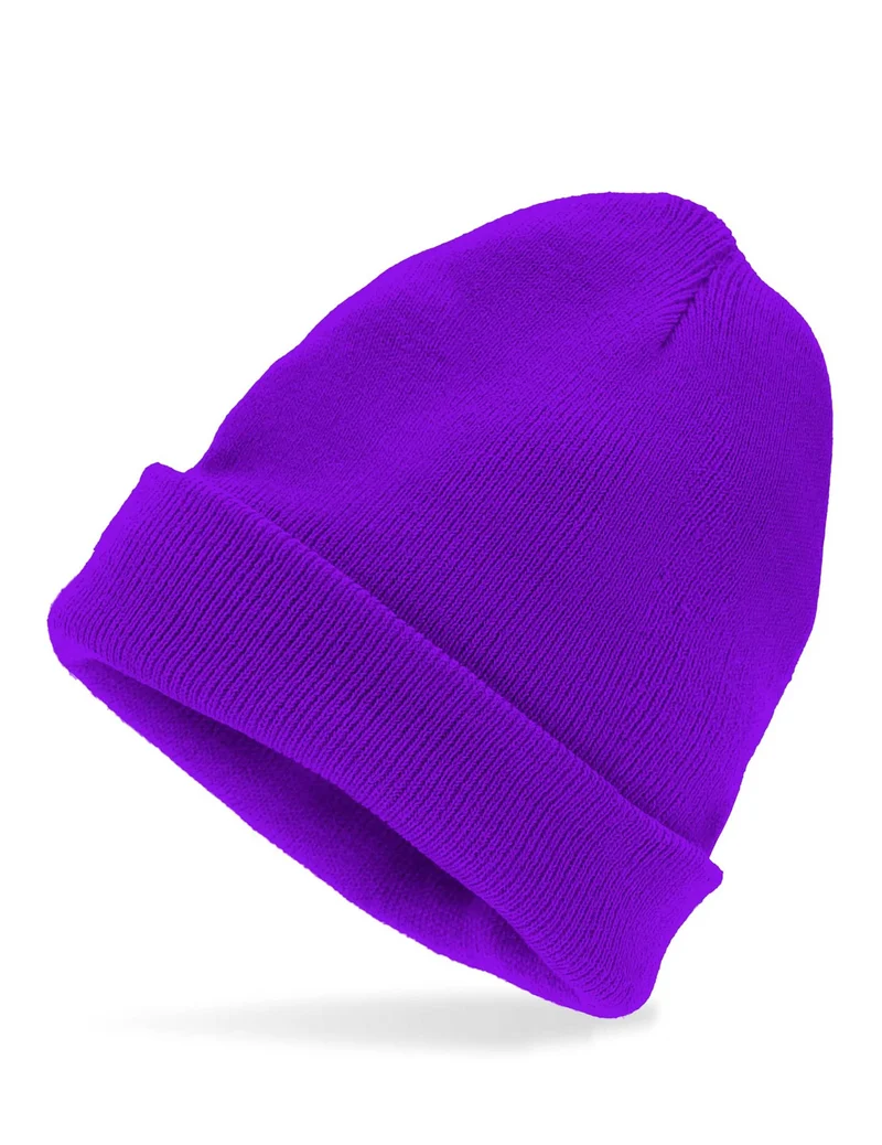 Lila Beanie Mütze für Erwachsene