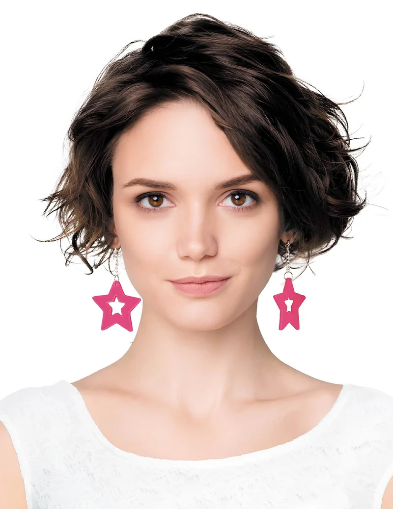 Rosa Stern-Ohrringe