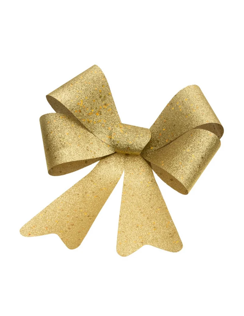 Goldene Glitzerschleife 36 x 51 cm