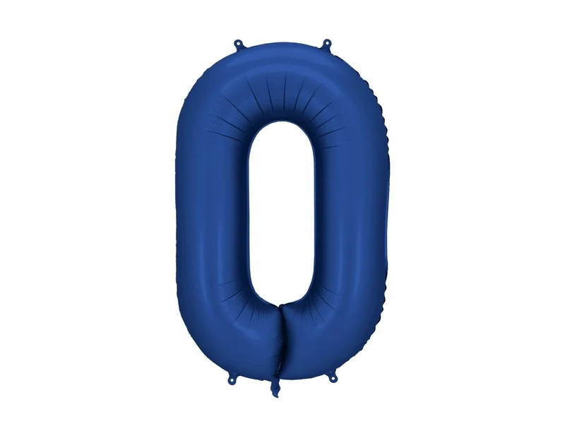 0 Jahr Figur Ballon Blau Satin Folie Leer 86cm