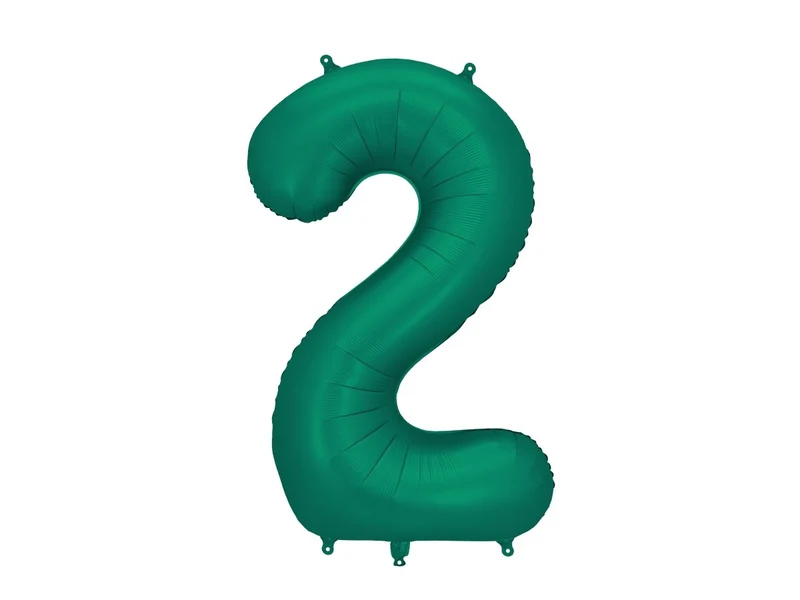 2 Jahre Figur Ballon Grün Leer 86cm