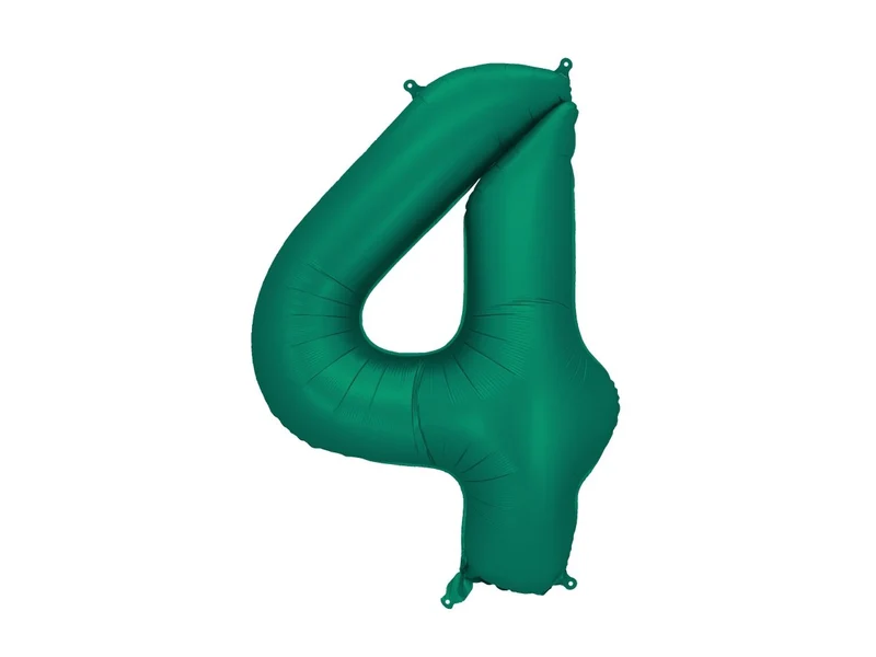 4 Jahre Figur Ballon Grüne Folie Leer 86cm