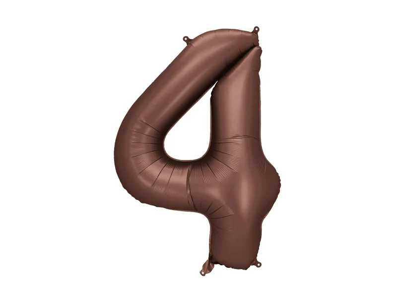4 Jahre Figur Ballon Braun Leer 86cm